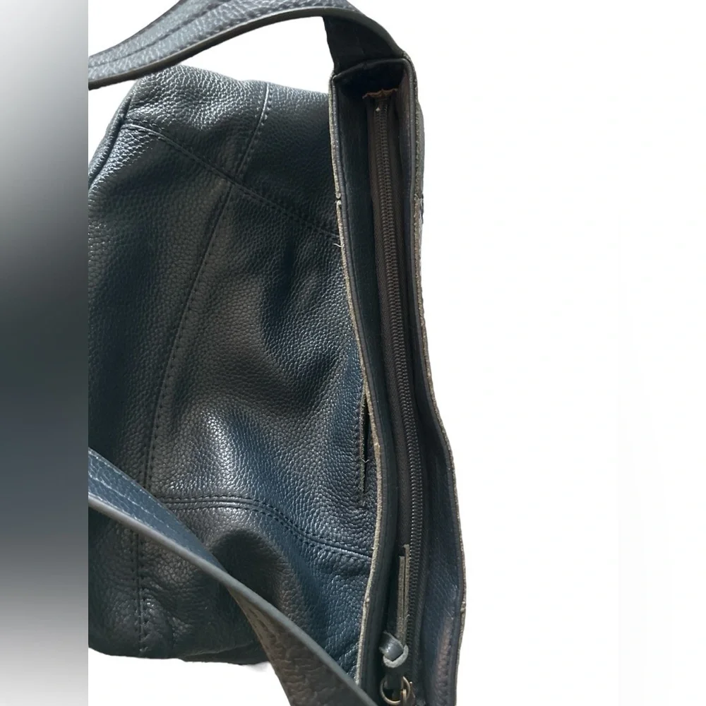 The Sak De Young Style Leather Hobo Bag Purse Indigo Dark Blue - Picture 3 of 8